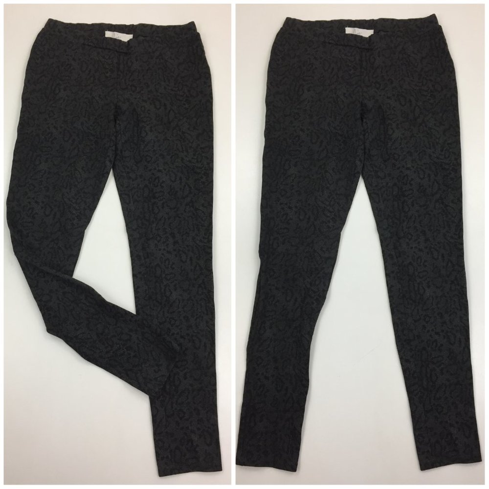 JOIE Charcoal Gray/Gray Python Boa Animal Print Pull On Slim Fit Leggings Pant